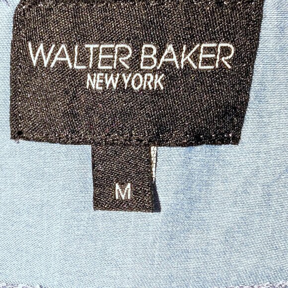 Walter Baker | Lyocell Cold Shoulder Blue Ruffle Sleeve "Tara" Top | Medium - Picture 6 of 14